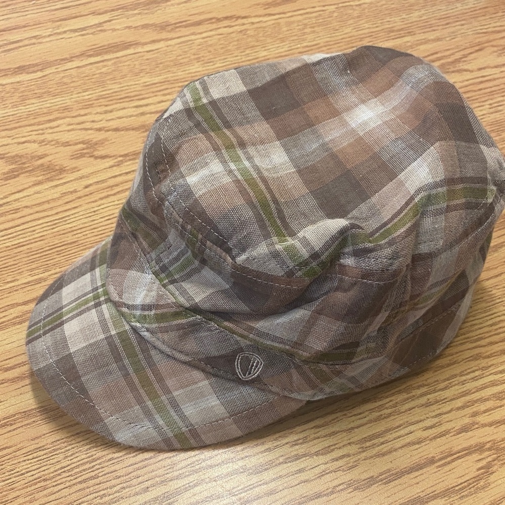 Ben Sherman Men's Plaid Hat in Brown and Green